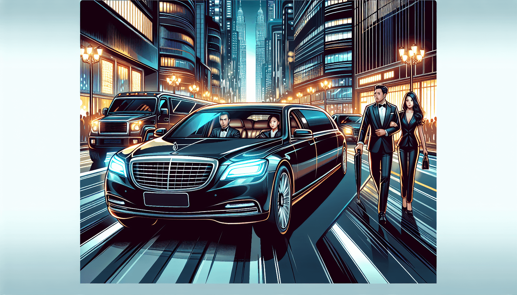 Servicio de transporte VIP con coche de lujo